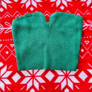 Wild Fable Green Ribbed Crop Top